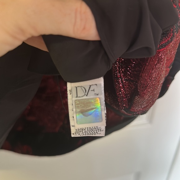 Diane von Furstenberg “Ivy” Dress with Metallic Brocade Skirt size 12 - Picture 6 of 8